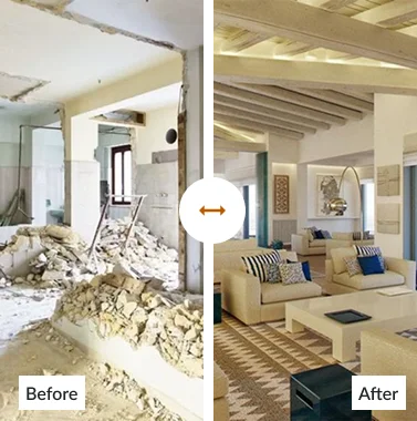 Before and After Villa Renovation