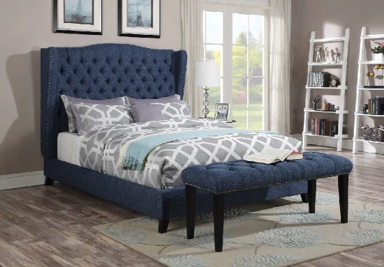 blue bedroom furniture upholstery